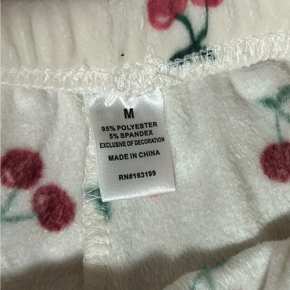 Target Cherry Print Pajama Shorts - White and Pink - Picture 2 of 2